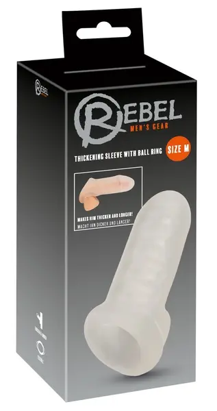 REBEL Sleeve M sistem za intimno poboljšanje, transparentni, 16.5 cm