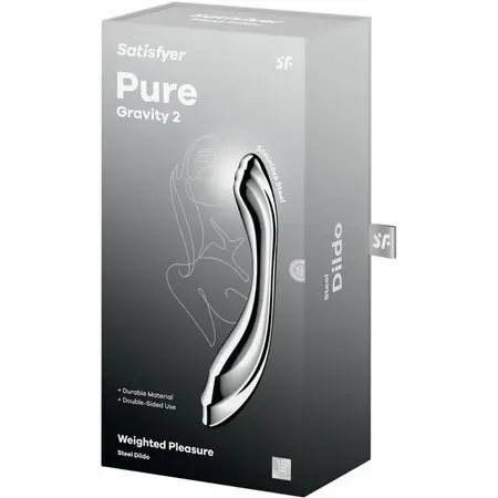 Satisfyer Pure Gravity 2 dvostrani masažer od nerđajućeg čelika 27 cm