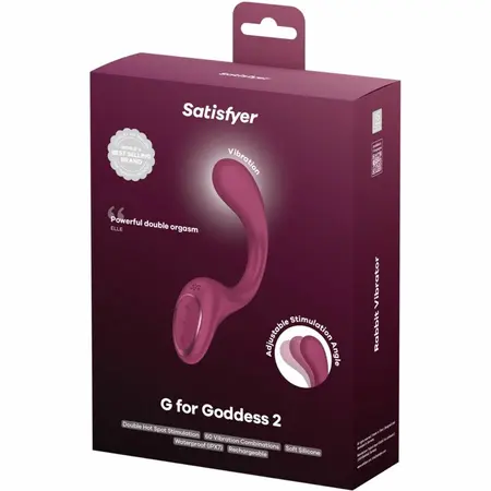 Satisfyer G for Goddess 2 intimni masažer sa dva motora, bordo silikon