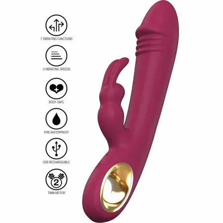 TOYJOY Taygeta luksuzni silikonski stimulator sa dvostrukim delovanjem, punjivi, u prelepoj ljubičastoj boji