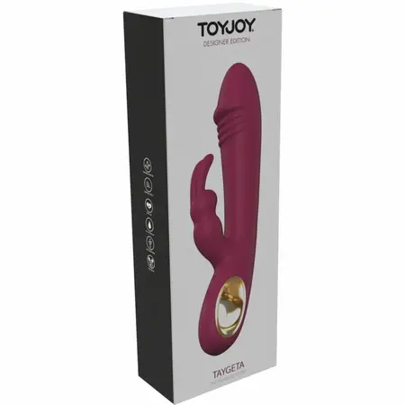 TOYJOY Taygeta luksuzni silikonski stimulator sa dvostrukim delovanjem, punjivi, u prelepoj ljubičastoj boji