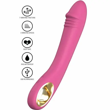 TOYJOY Maia vibrator za G tačku, 10 modova, silikon, 21 cm, roze