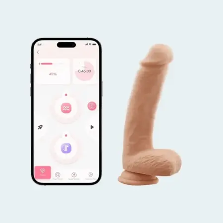 HoneyPlayBox Paxton rotirajuća i vibrirajuća intimna mašina od silikona, 21.9 cm