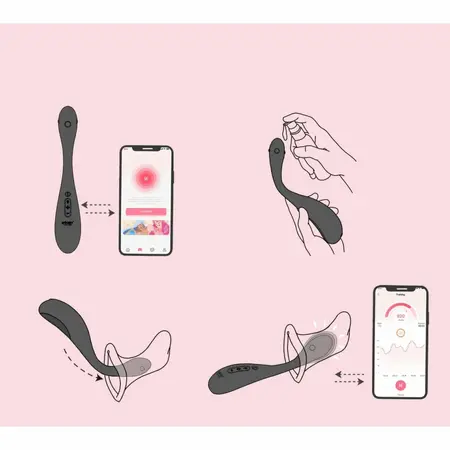Honey Play Box PUFF pametni Kegel trenažer u crvenoj boji sa podesivim sistemom kontrole preko aplikacije