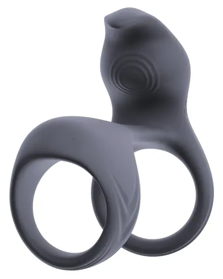 beau coeur Vylor RC silikonski intimni prsten sa dva motora, crni, 13.5 cm