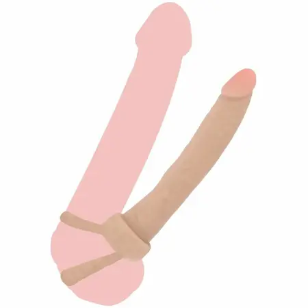 ToyJoy Get Real Double Trouble dvostrani silikonski model 16cm bež