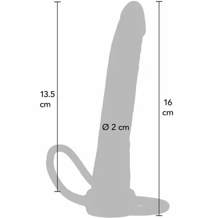 ToyJoy Get Real Double Trouble dvostrani silikonski model 16cm bež