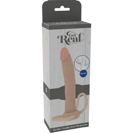 ToyJoy Get Real Double Trouble dvostrani silikonski model 16cm bež