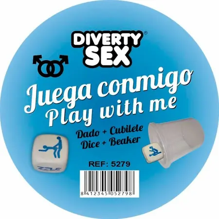 Diverty Sex Diablo Picante White Dice - Fun Activity Cube for Men 30mm
