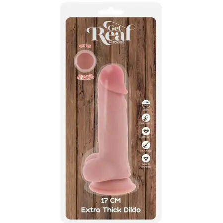 ToyJoy Get Real Deluxe Extra Thick 17 cm anatomski model sa vakuum postoljem
