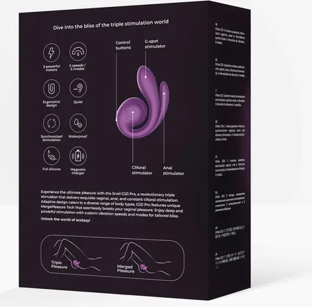 SVibe GIZI Pro Triple Stimulator Grapo Adaptive Technology Purple