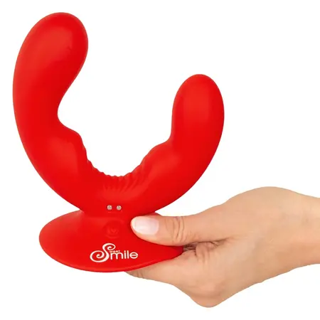 Sweet Smile Dual Vibrator fleksibilni intimni sistem sa vakuum postoljem roze