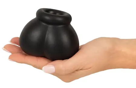 Erecto anatomski prsten za testise od tečnog silikona 7x8.5cm crni