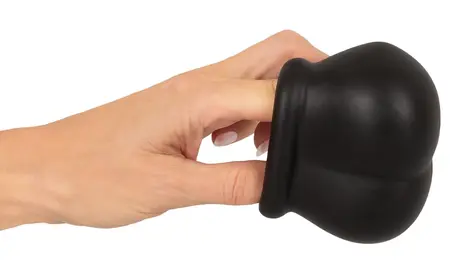 Erecto anatomski prsten za testise od tečnog silikona 7x8.5cm crni