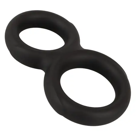 Erecto Double Support Ring fleksibilni dvostruki prsten od tečnog silikona crni 19g