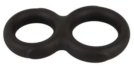 Erecto Double Support Ring fleksibilni dvostruki prsten od tečnog silikona crni 19g