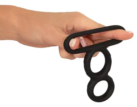 Erecto Triple Ring crni anatomski sistem podrške od tečnog silikona