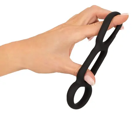 Erecto Triple Ring crni anatomski sistem podrške od tečnog silikona