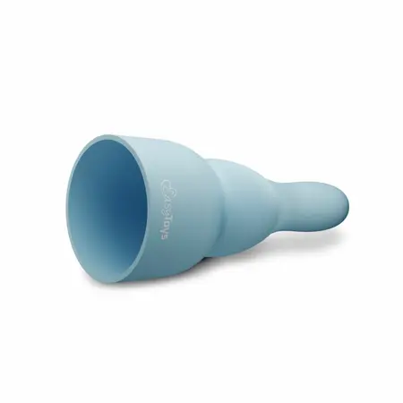 EasyToys Mini Wand vibrator u plavoj boji sa 18 modova vibracije, punjiv preko USB kabla, napravljen od nežnog silikona