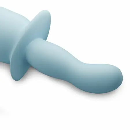EasyToys Mini Wand vibrator u plavoj boji sa 18 modova vibracije, punjiv preko USB kabla, napravljen od nežnog silikona