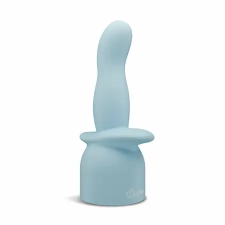 EasyToys Mini Wand vibrator u plavoj boji sa 18 modova vibracije, punjiv preko USB kabla, napravljen od nežnog silikona