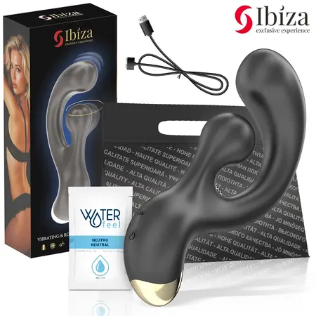 IBIZA Vibrating & Rotating Intimate Machine, Ergonomic, USB, Waterproof, 18cm
