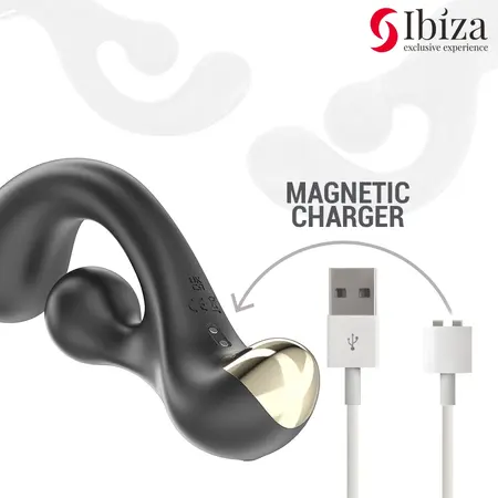IBIZA Vibrating & Rotating Intimate Machine, Ergonomic, USB, Waterproof, 18cm