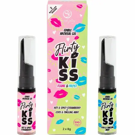 Secret Play Flirty Kiss Dual Sensation jestivi gelovi jagoda i nana 2x8g