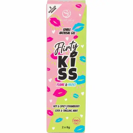 Secret Play Flirty Kiss Dual Sensation jestivi gelovi jagoda i nana 2x8g