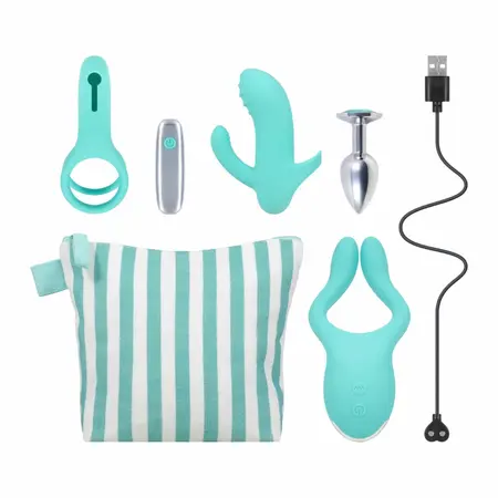 Adam & Eve Summerbox Summer of 69 - Intimate Couple Set, Turquoise Edition