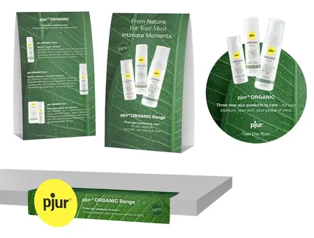 Pjur POS Kit ORGANIC - Promotional Display Set, 3 Pieces