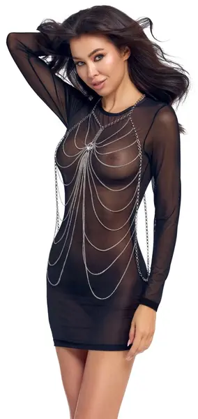 Cottelli Accessories Body Chain Silver elegantan ukrasni nakit za telo