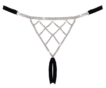 Cottelli Lingerie podesive crne trake sa cirkonima S do L