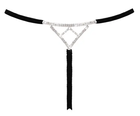 Cottelli Lingerie podesive crne trake sa cirkonima S do L