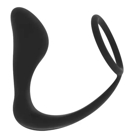 OHMAMA Silicone Plug with Flexible Ring 10.5 cm - Ergonomic Design, Black