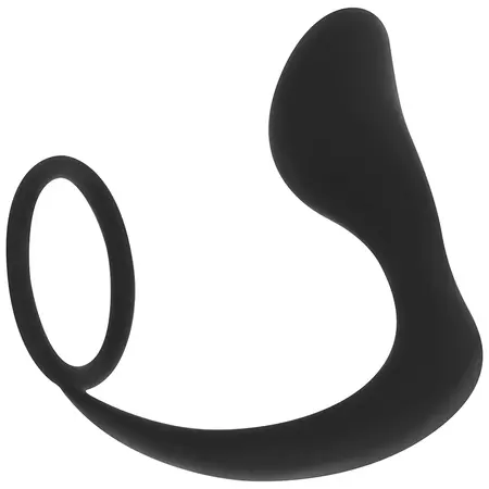 OHMAMA Silicone Plug with Flexible Ring 10.5 cm - Ergonomic Design, Black