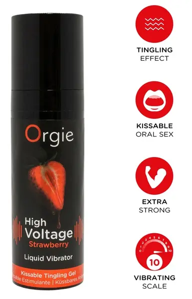Orgie High Voltage Strawberry Gel 15ml sa intenzivnim efektom peckanja
