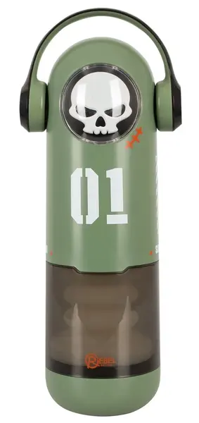 Rebel SKULL 3F intimni uređaj sa grejanjem i potiskivanjem, crni, 30 cm