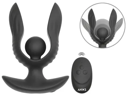 ANOS RC vibrirajući silikonski čep na naduvavanje, proširiv, crni, 10.9 cm