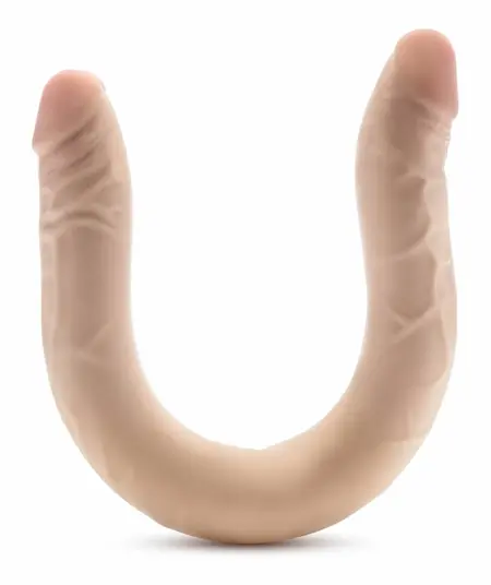 Blush Dr. Skin Plus dvostrani fleksibilni dildo od 42 cm u bež boji