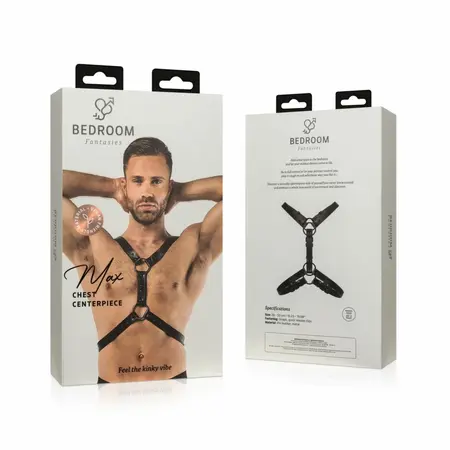 EasyToys Max Bondage Adjustable Harness Black Faux Leather 26-50 cm
