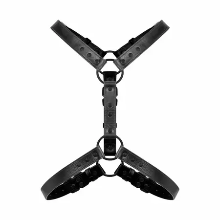 EasyToys Max Bondage Adjustable Harness Black Faux Leather 26-50 cm
