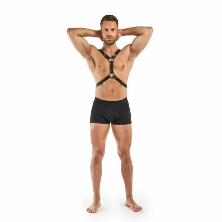EasyToys Max Bondage Adjustable Harness Black Faux Leather 26-50 cm