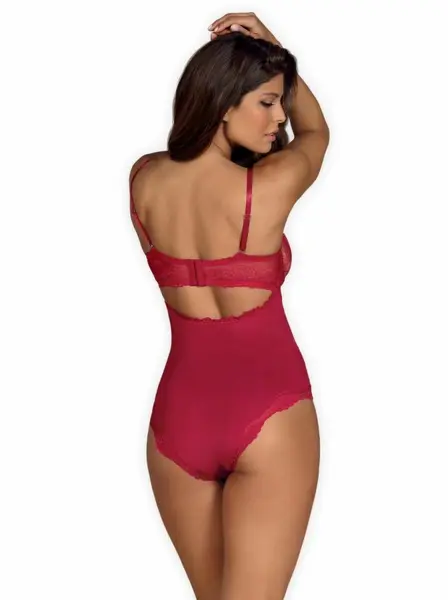 Rosalyne Intimate Wear Teddy Red - Adjustable Lace Bodysuit 2XL
