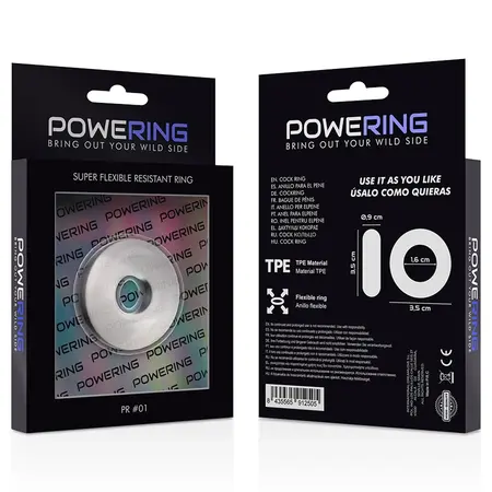Powering Flexible Performance Ring 3.5cm Transparent TPE
