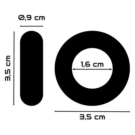 Powering Flexible Performance Ring 3.5cm Transparent TPE