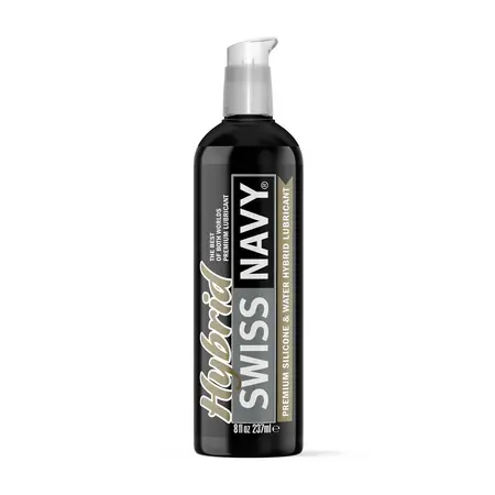 Swiss Navy Hybrid Premium Silicone-Water Lubricant 237ml Long-Lasting Formula