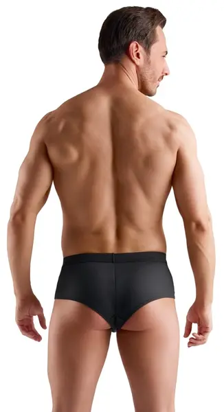 Svenjoyment muške svetlucave crne pantalone XL, sjajni prednji deo i rastegljivi kroj
