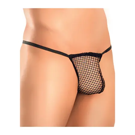 Male Power Stretch Net mrežasti posing strap, crni, univerzalna veličina