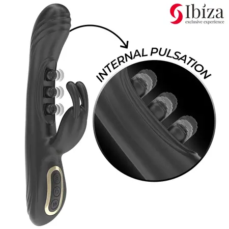 IBIZA Vibrating Rabbit Dual Motor Pulsating System Purple 225mm